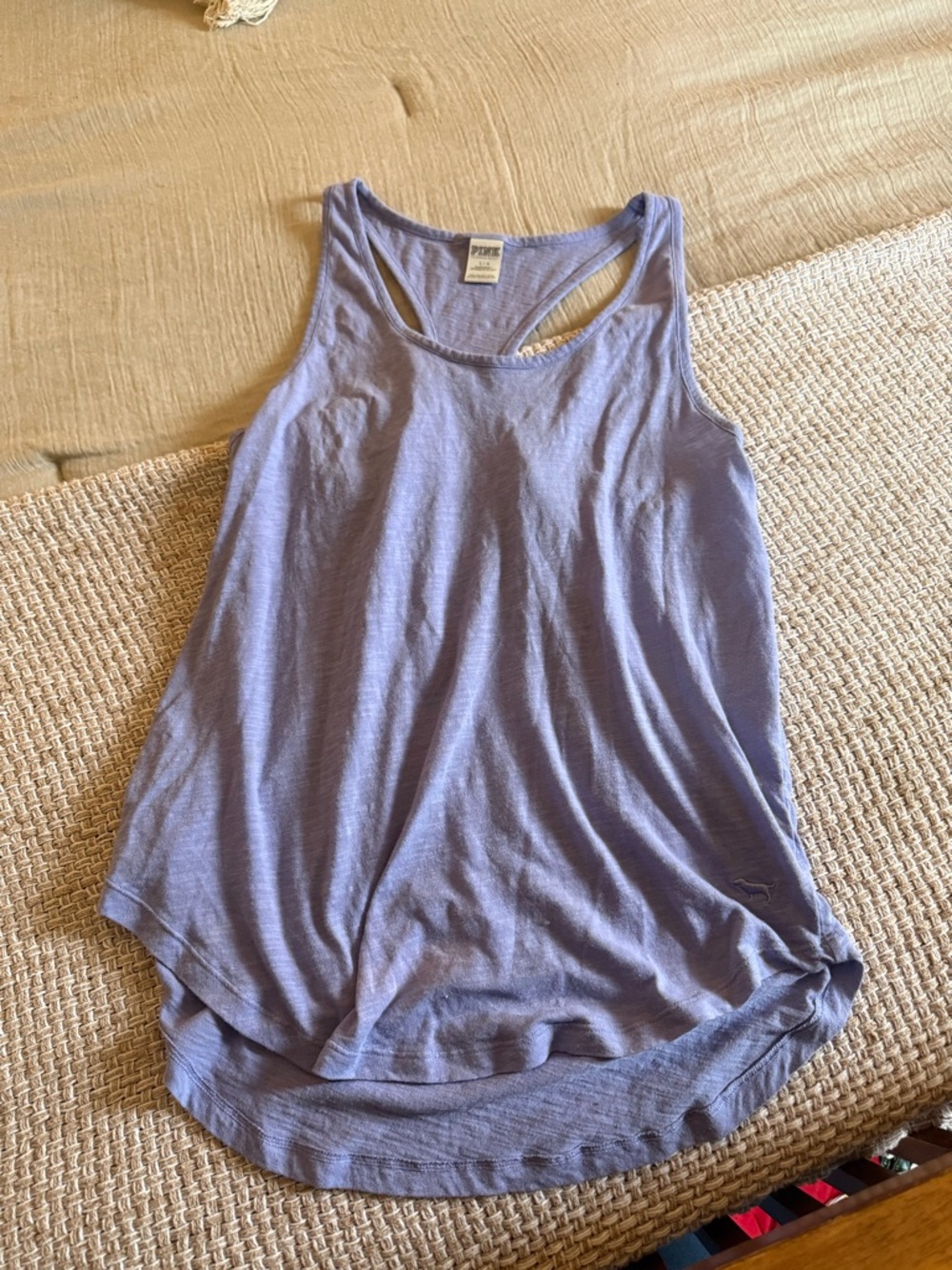 Y2K VINTAGE PINK Victoria's Secret Lavender Racerback Tank Top Layering Tee